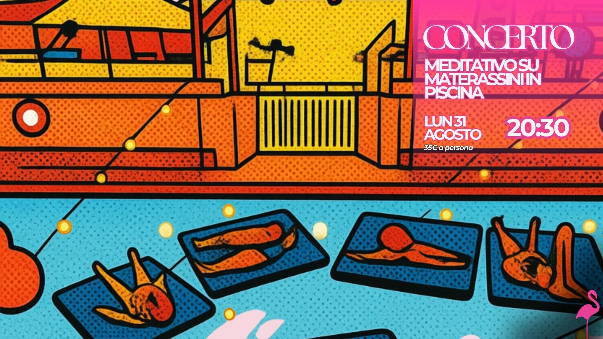 Concerto meditativo su materassini in piscina