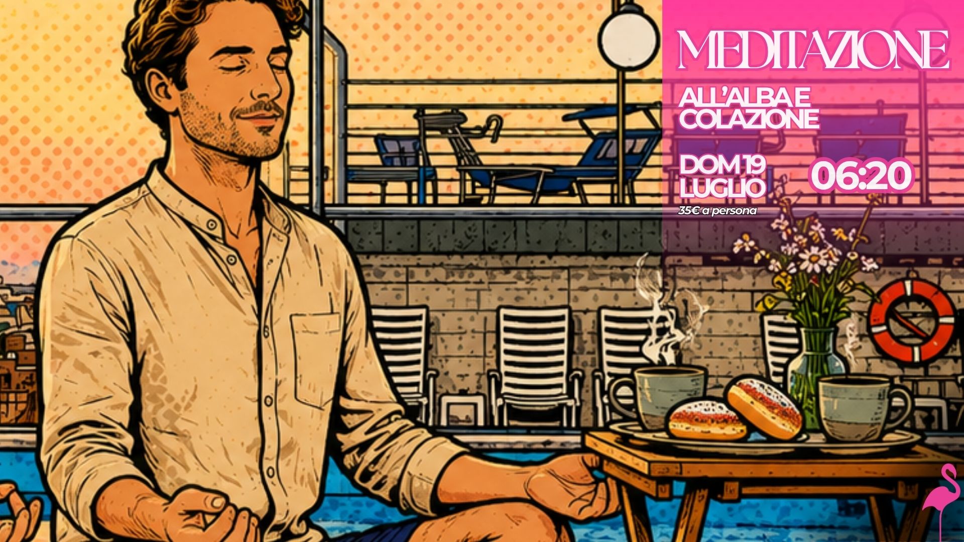 Meditazione all'alba con colazione